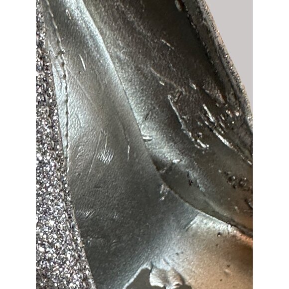Guess Women's Silver Glitter High Stiletto Heels Size 6M - Picture 10 of 12